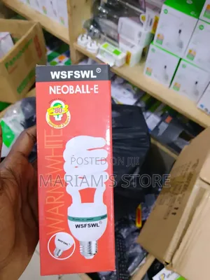 Fluorescent Bulb Labeled as Emitting a "Warm White" Color.