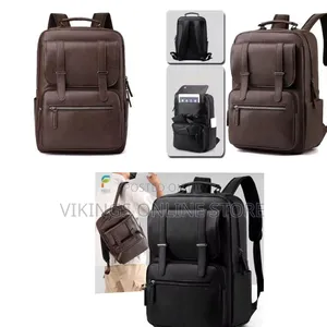 Leather Backpack Laptop 15.6 Inch Lightweight Retro Business College