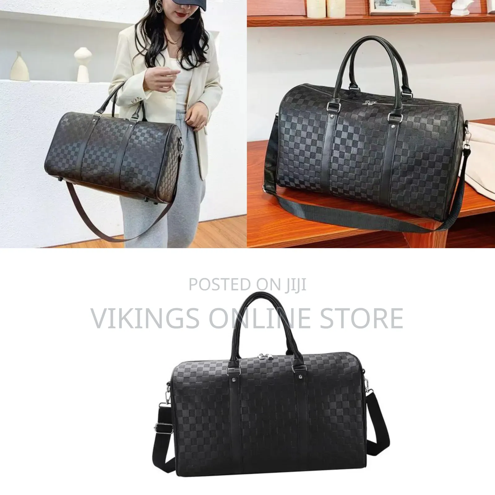 17.32 X 24 X 27 Cm Medium Size Duffel Bag - Faux Leather Duffle