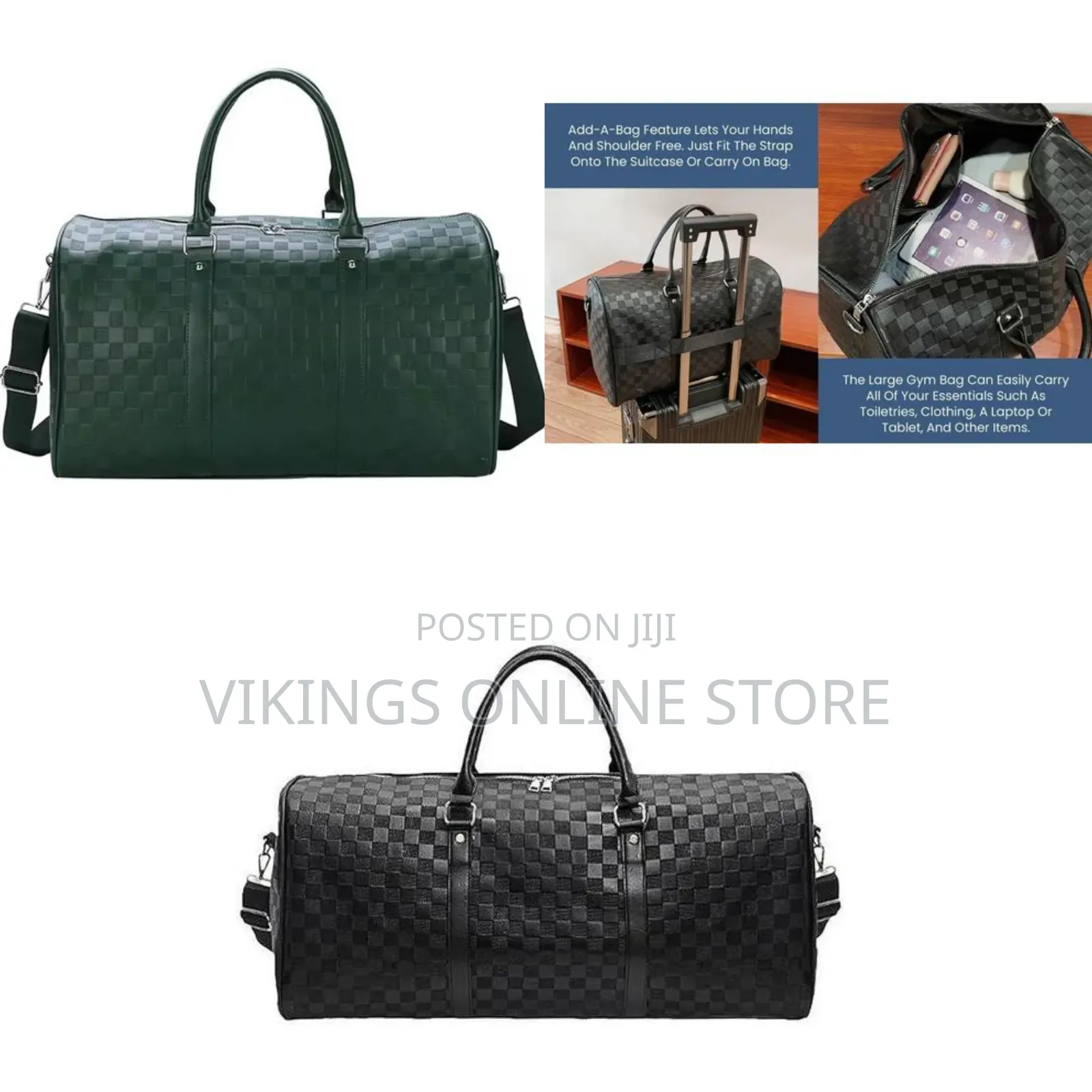 21.65 X 24 X 27 Cm Medium Size Duffel Bag - Faux Leather Duffle