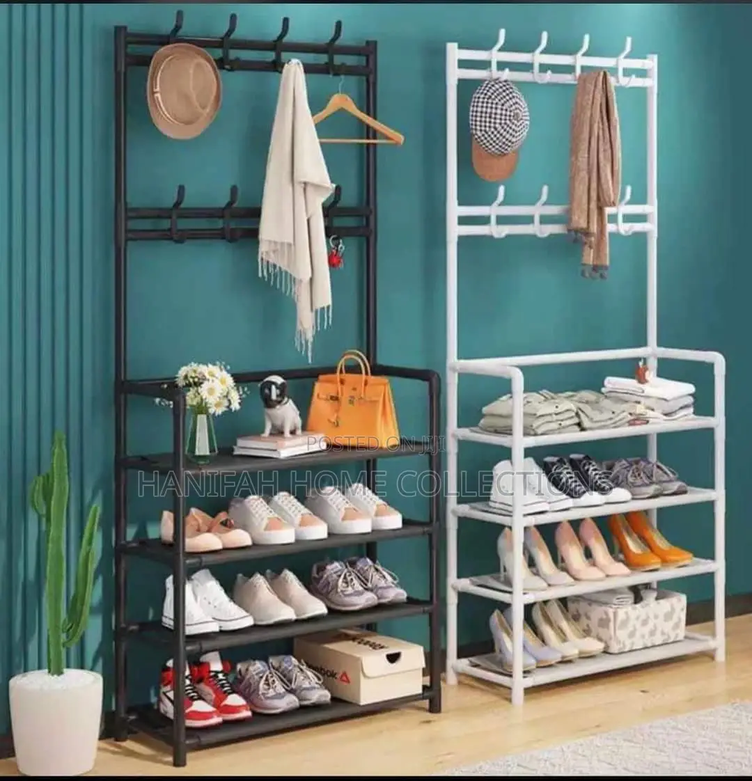 Multi-Functional Entryway Coat Rack Shoe Storage Shelf