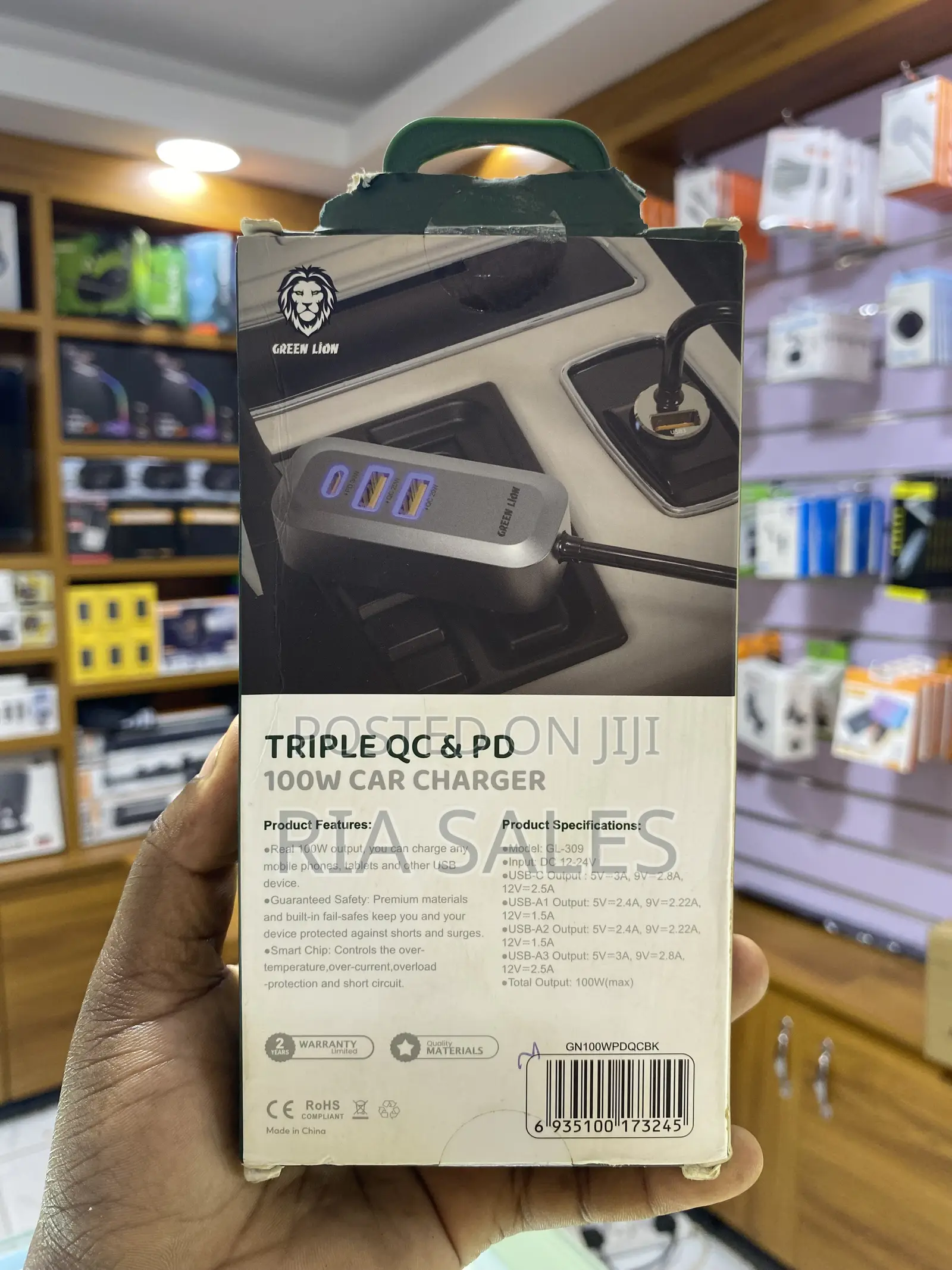 Tripple Qc Pd 100w Car Charger
