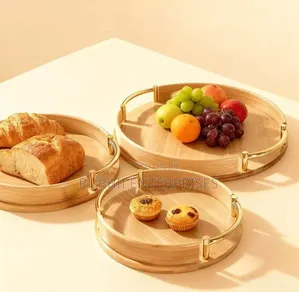 Circular Bamboo Tray