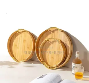 Circular Bamboo Tray