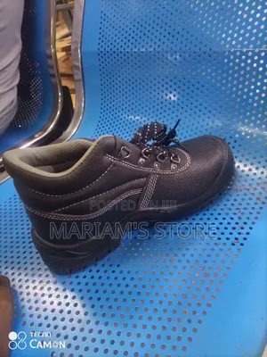Black Zgh Brand Safety Shoes Feature A Durable, Waterproof Design.
