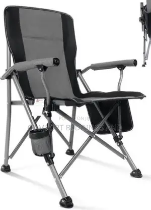 Metallic Foldable Camping Chair Black