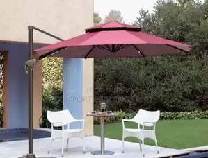 Foldable Outdoor Umbrella Maroon