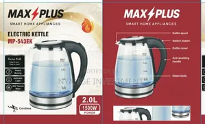 Max Plus 2.0l Glass Electric Kettle