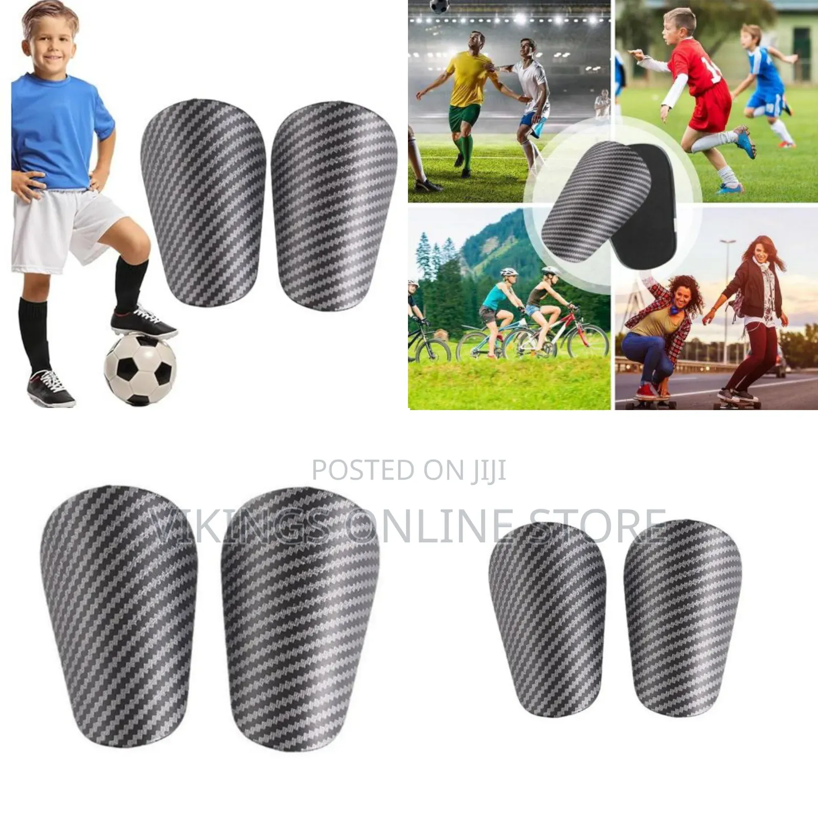Small Size 2 Piece Sollee Football Shin Pads for Soccer