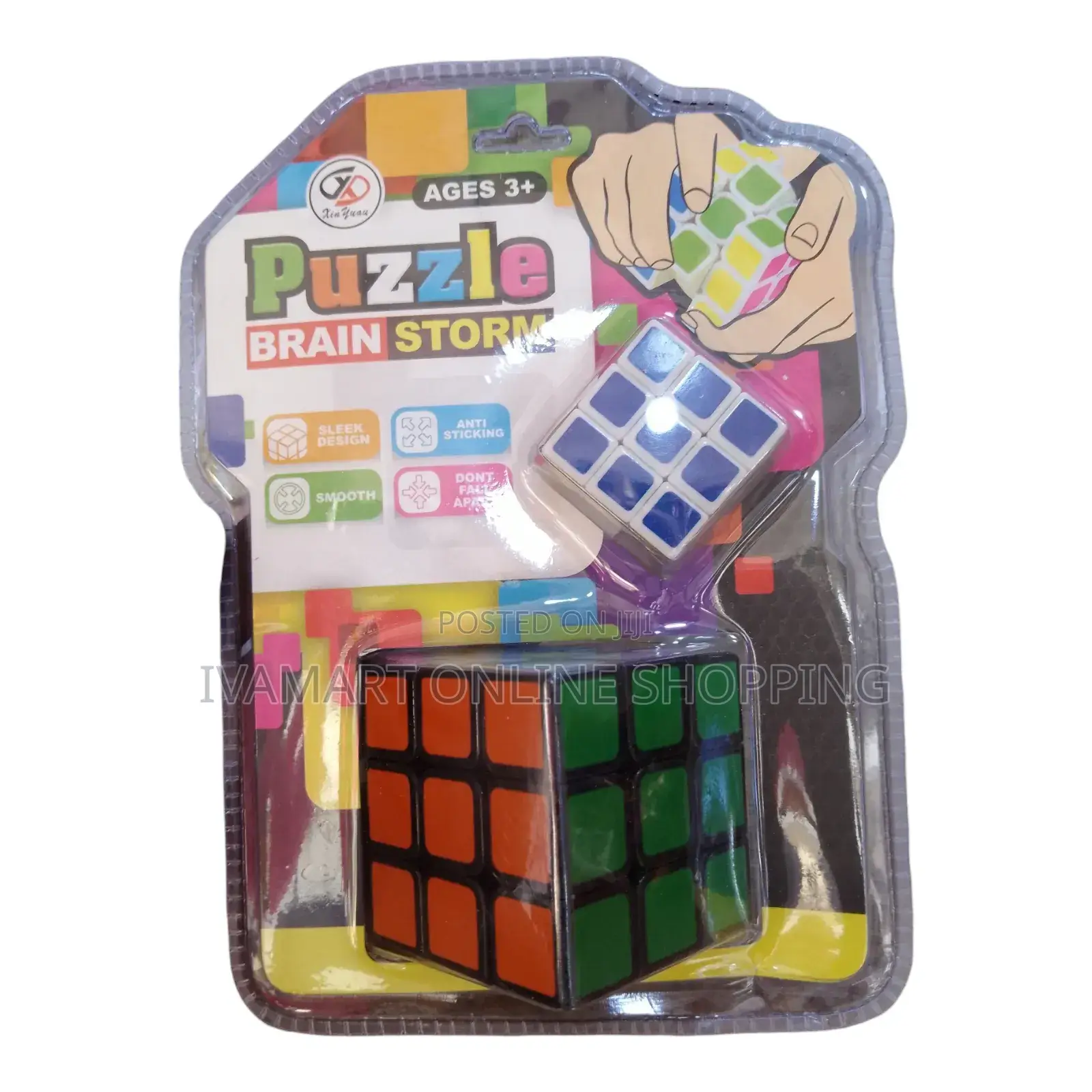 Rubik's Cube Puzzle (2 in 1) - Multicolor
