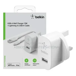 Belkin Charger 12w Usb-a Wall Charger With a Lightning Cable