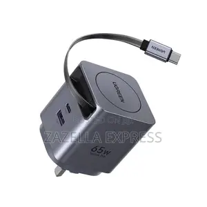 Ugreen 65w Nexode Pro Gan Charger With Retractable Cable (Usb A, Usb C