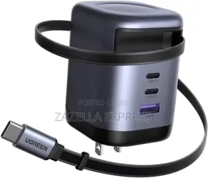 Ugreen Nexode Pro 100w Gan Usb C Retractable Chargerwith Built-Incable