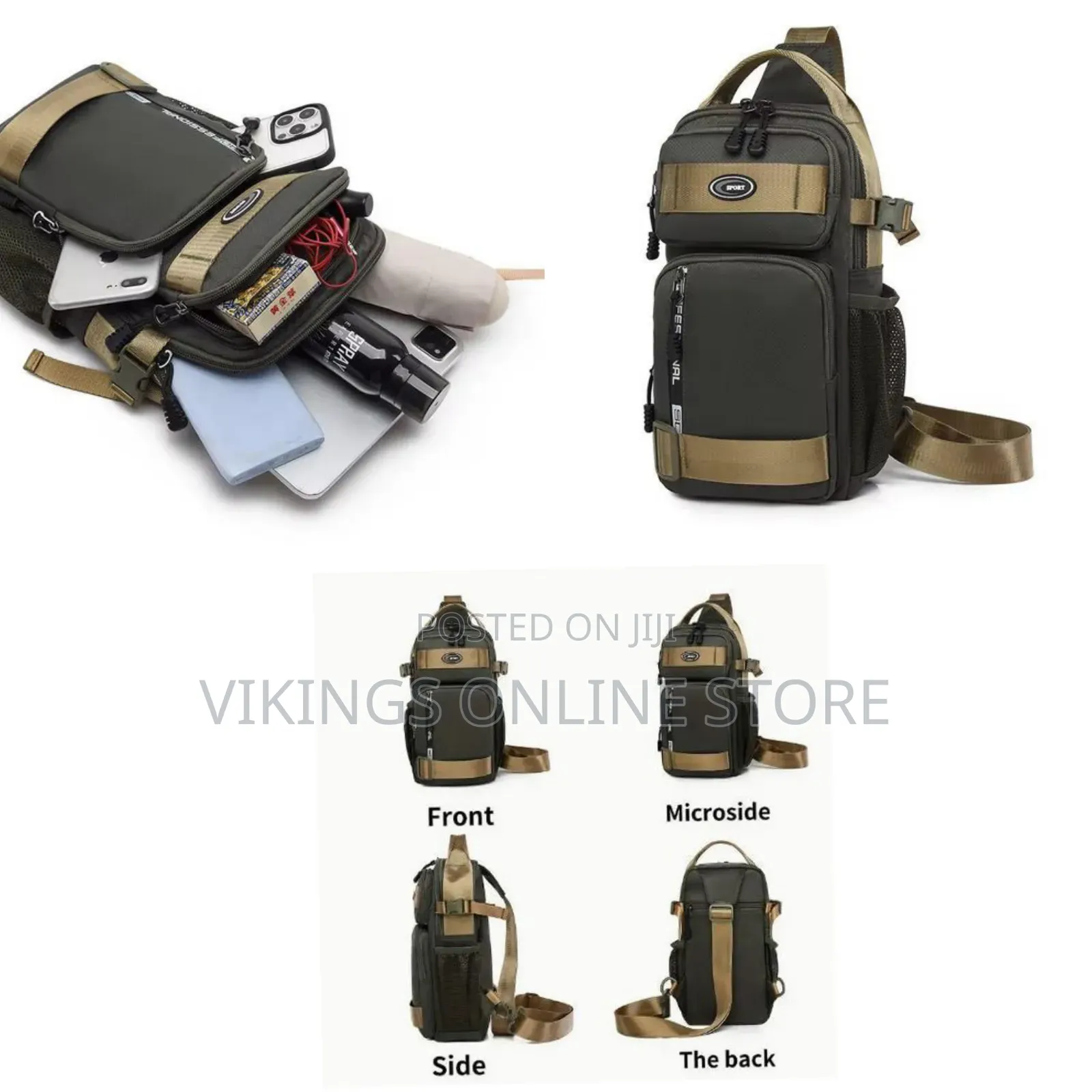 Tactical Sling Backpack, Large Capacity Crossbody Shoulder Bag