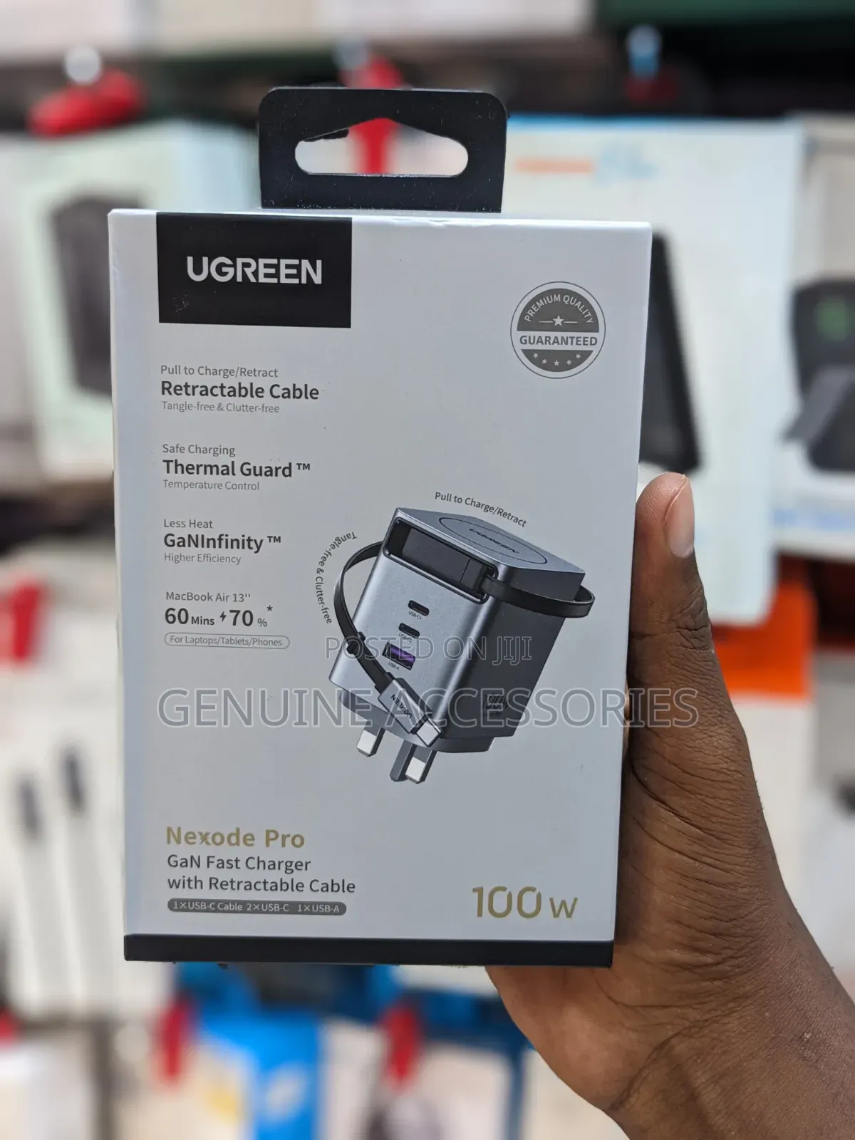 Ugreen Nexode Pro Gan 100w Usb-C Retractable Charger
