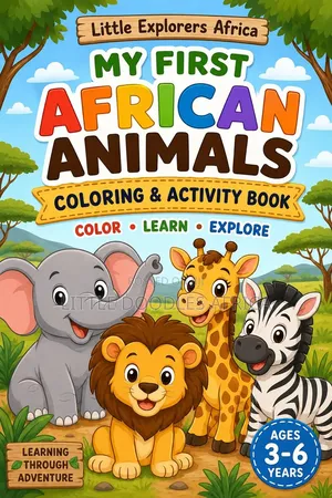 My First African Animals Children Coloring Book