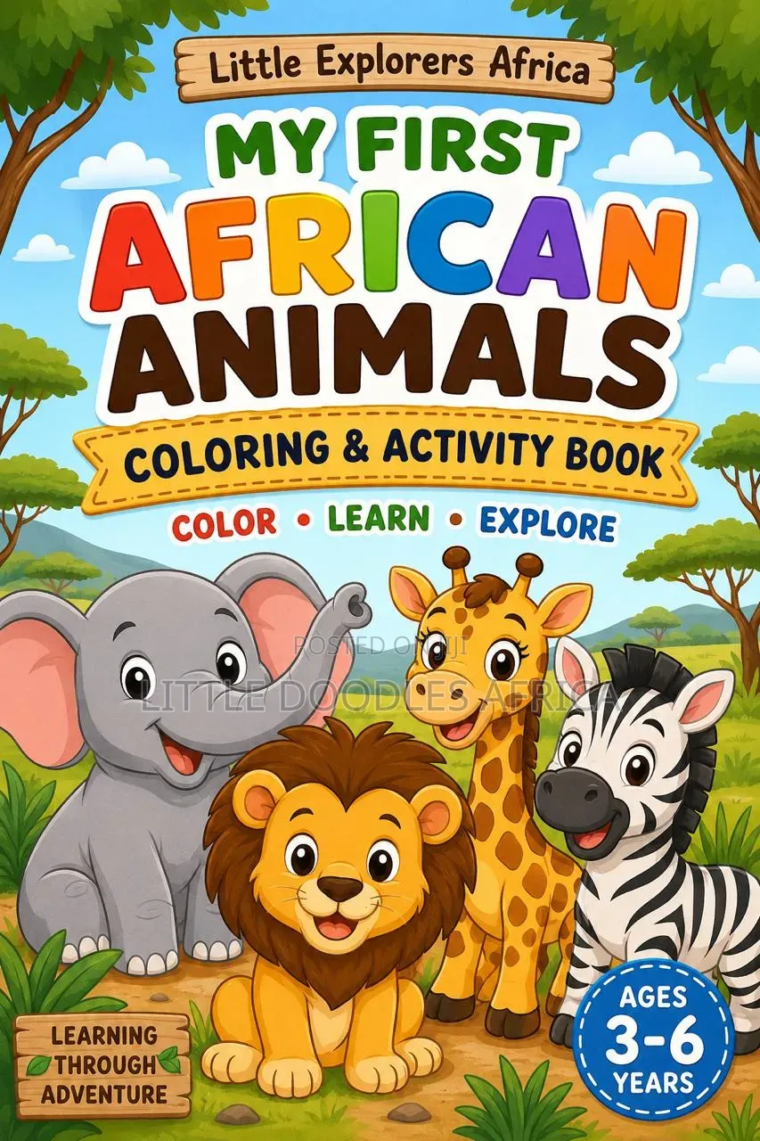 My First African Animals Children Coloring Book