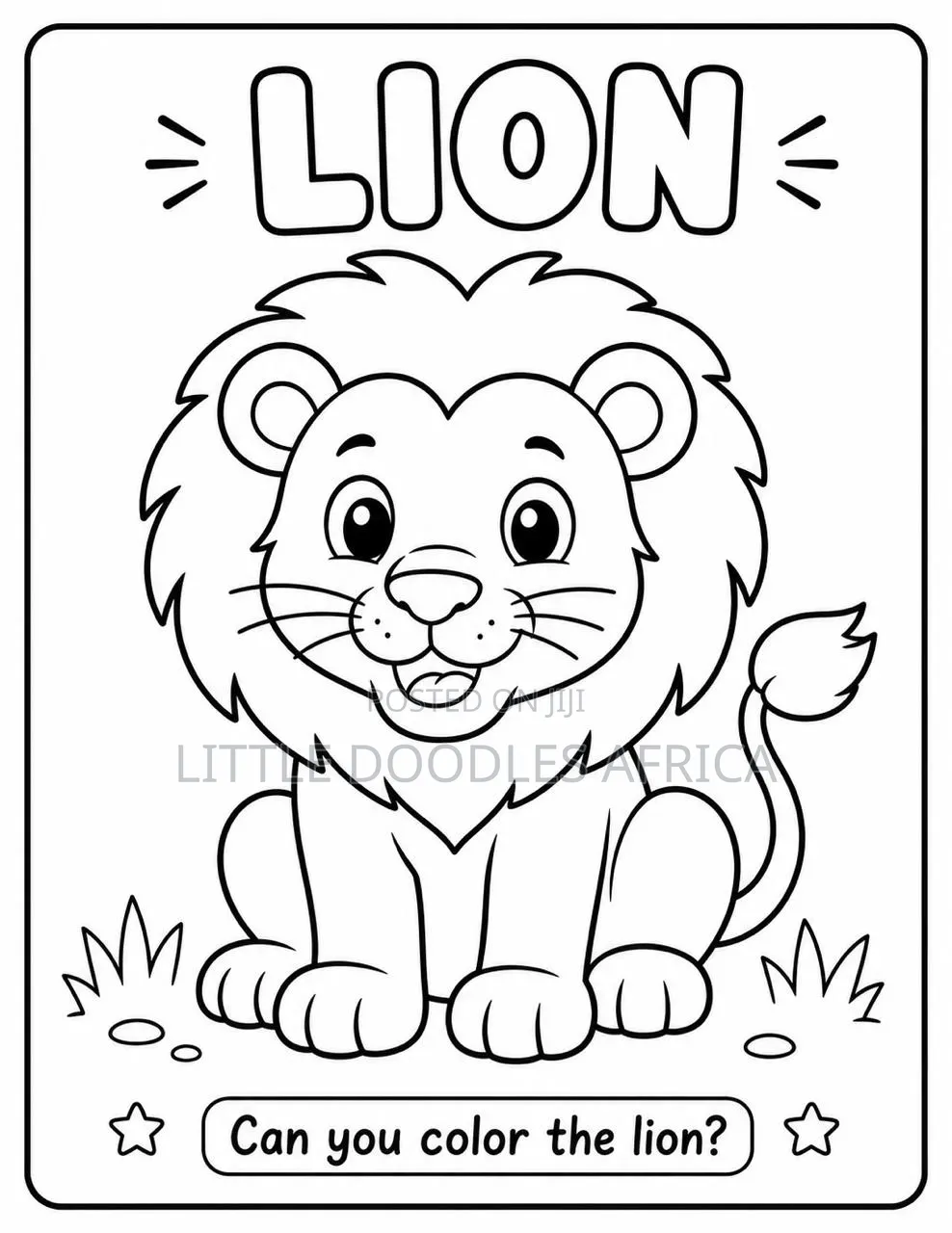 My First African Animals Children Coloring Book
