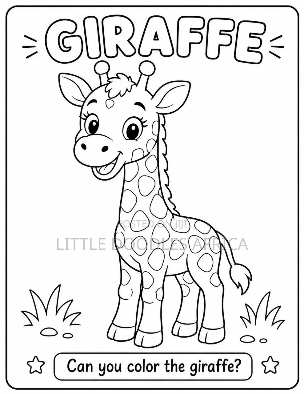 My First African Animals Children Coloring Book