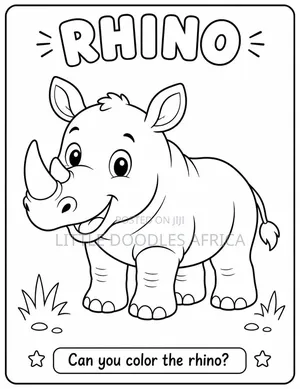 My First African Animals Children Coloring Book