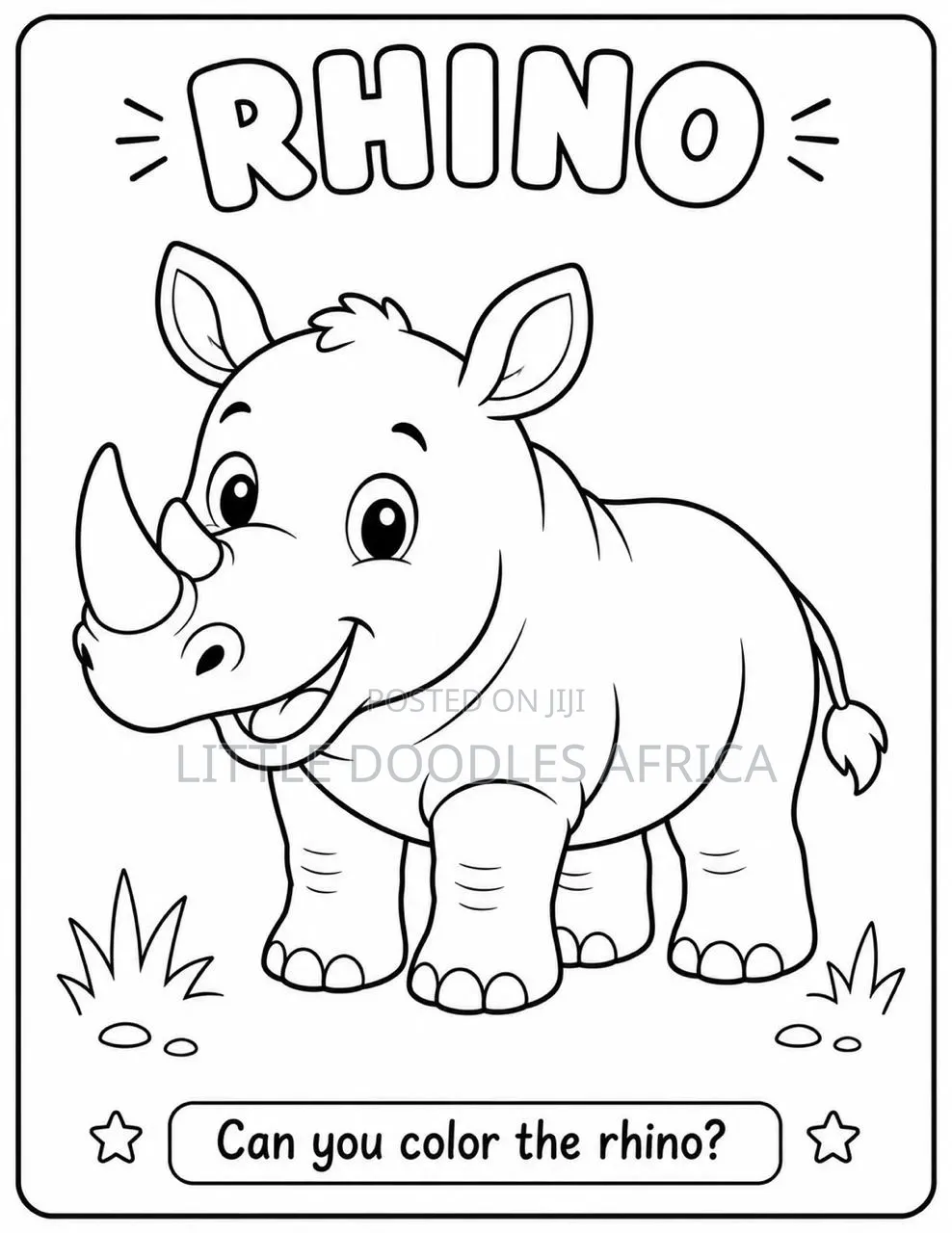 My First African Animals Children Coloring Book