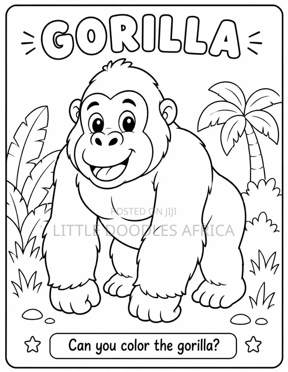My First African Animals Children Coloring Book