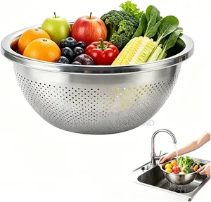 Vegetable Washing Colander Large Microporous Kitchen Rice Strainer