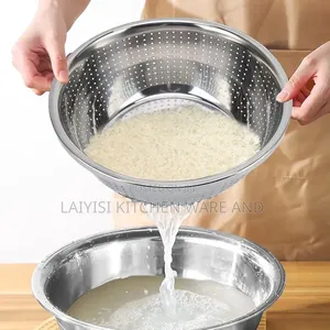 Vegetable Washing Colander Large Microporous Kitchen Rice Strainer