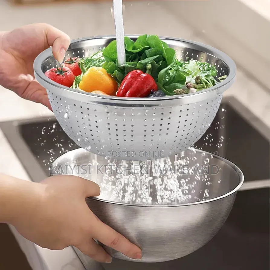 Vegetable Washing Colander Large Microporous Kitchen Rice Strainer