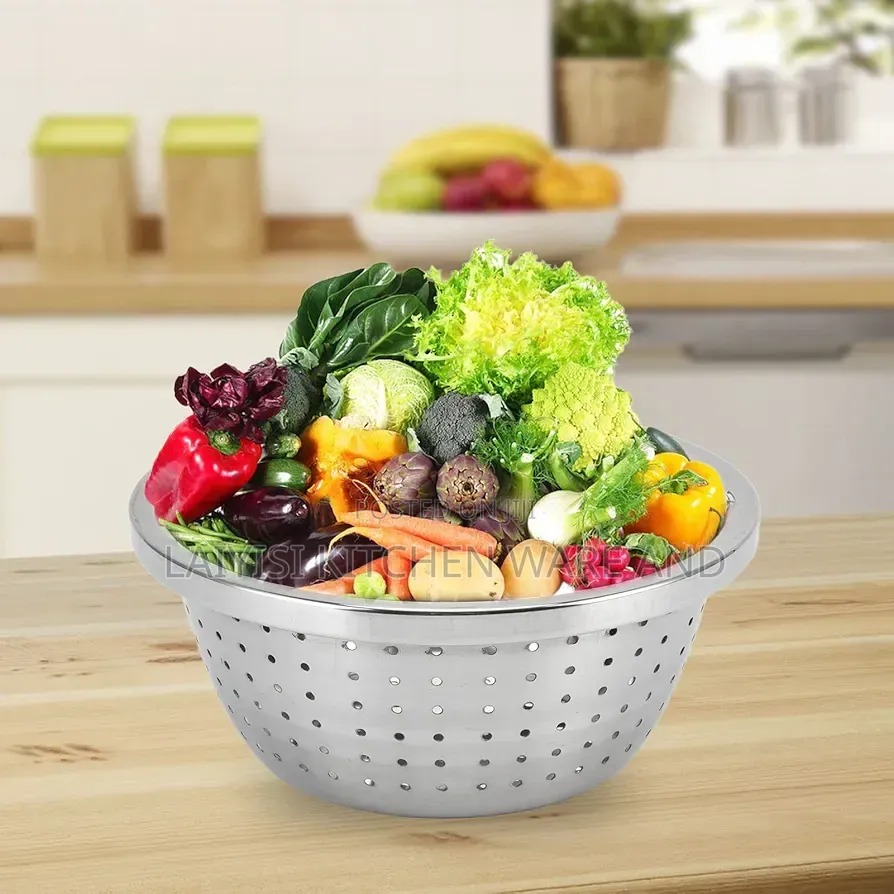 Vegetable Washing Colander Large Microporous Kitchen Rice Strainer