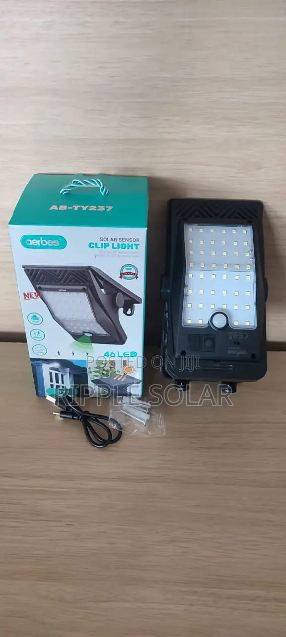 Aerbes Ab-Ty237 Solar Sensor Clip Light 46 Led Motion Sensor