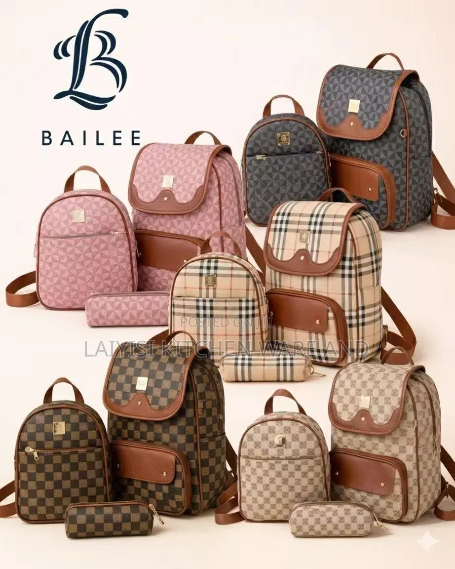 3-Piece Stylish Backpack Bag Set – Spacious, Durable Unique Design