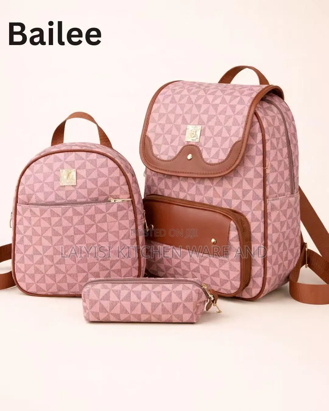 3-Piece Stylish Backpack Bag Set – Spacious, Durable Unique Design