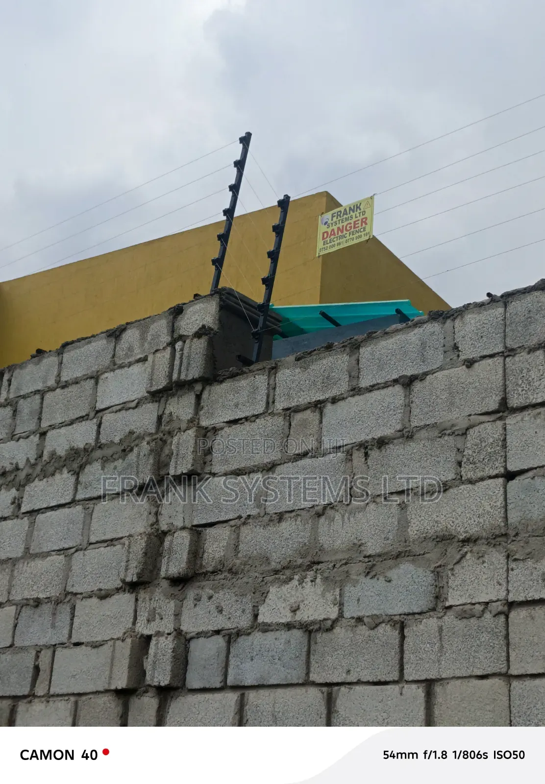 Electric Fence Installation With Tamper Alarm
