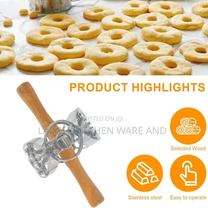 Donut Cutter Roller Round Shape Donut Cookie Cutter 6 Cut Revolving