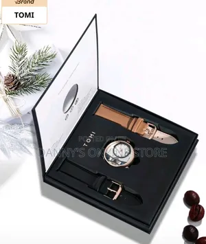 Tomi Automatic Men's Watch With Rotating Gear Second-Hand Stepping.