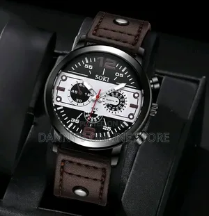 Soki Soki Men's Casual Sports Digital Display Round White Quartz Watch