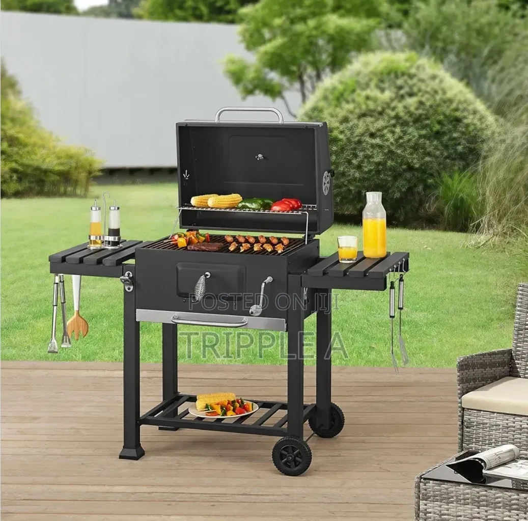 Barbecue Trolley Arnad Charcoal Grill With Lid