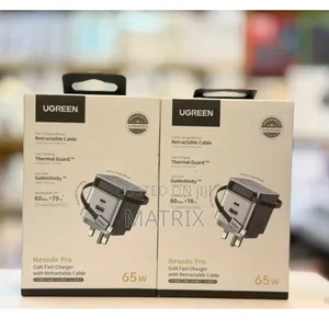 Ugreen 65w Nexode Pro Gan Charger With Retractable Cable
