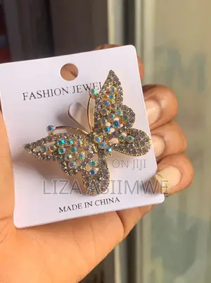 Rhinestone Butterfly Brooch