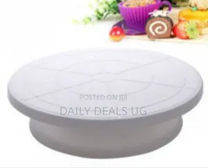 White Plastic Revolving Cake