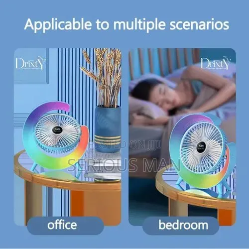 Desktop 5-Light Mini Fan With Led Lighting