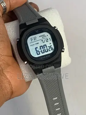Men’S Sports Watch With A Durable Straps And A Bold Black Square Case.