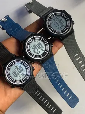 Digital Sports Watches Feature Textured Bands Multifunction Displays