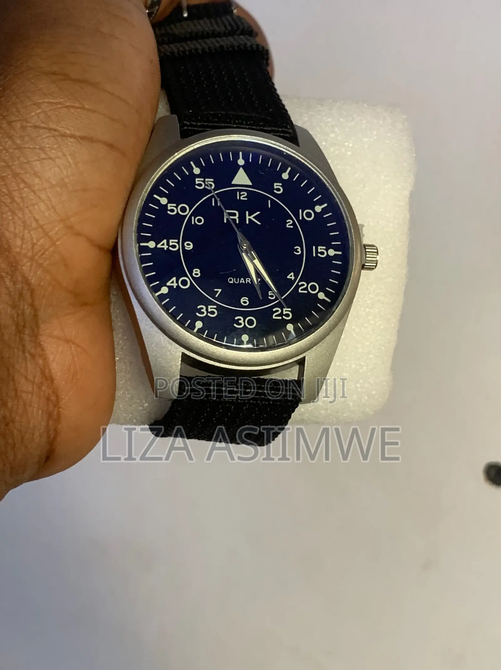 Watch Featuring a Type-B Dial and a Black Nylon Strap