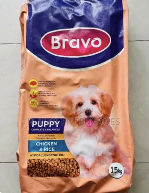 Bravo Puppy Chicken Rice Dry Dog Food 15kg