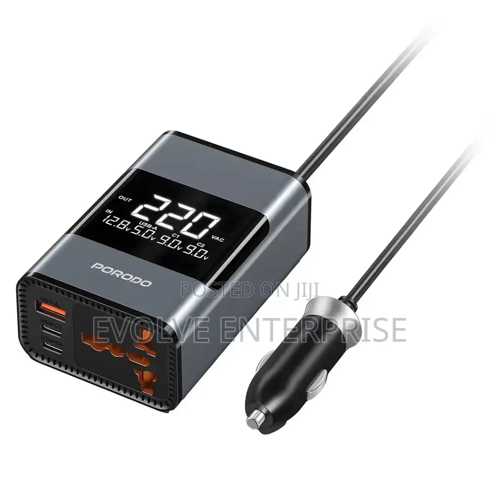 Porodo Universal Car Power Inverter 200w