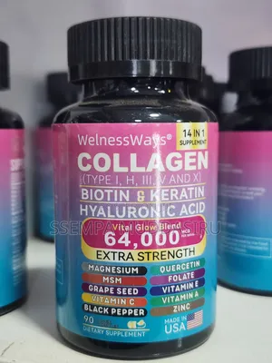 Collagen 14 in 1 ,Vital Glow Blend 90 Capsules Dietry Supplement
