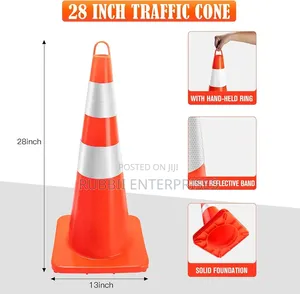 Fluorescent Orange Safety Traffic Cones 75cm(28")