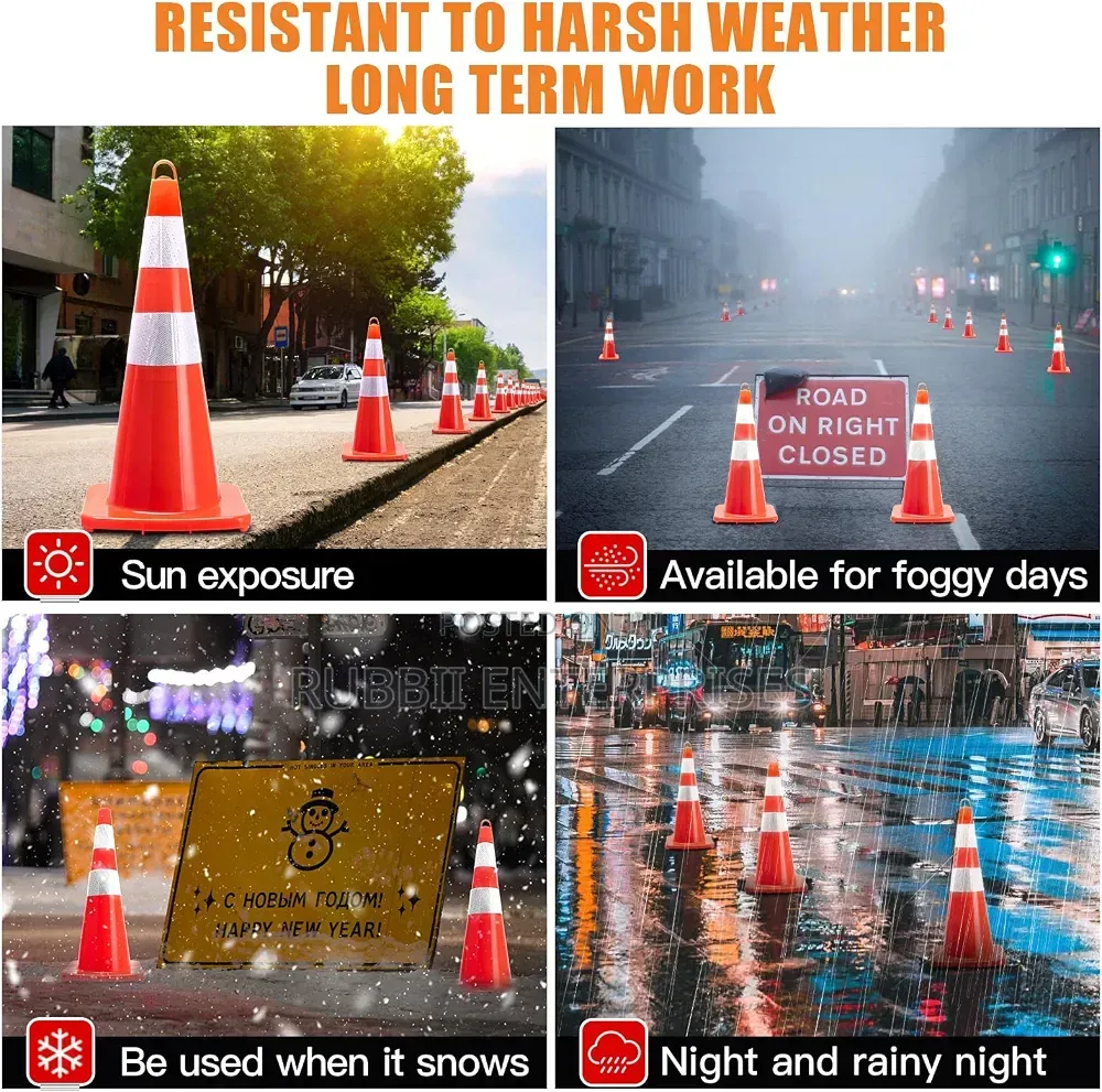 Fluorescent Orange Safety Traffic Cones 75cm(28")